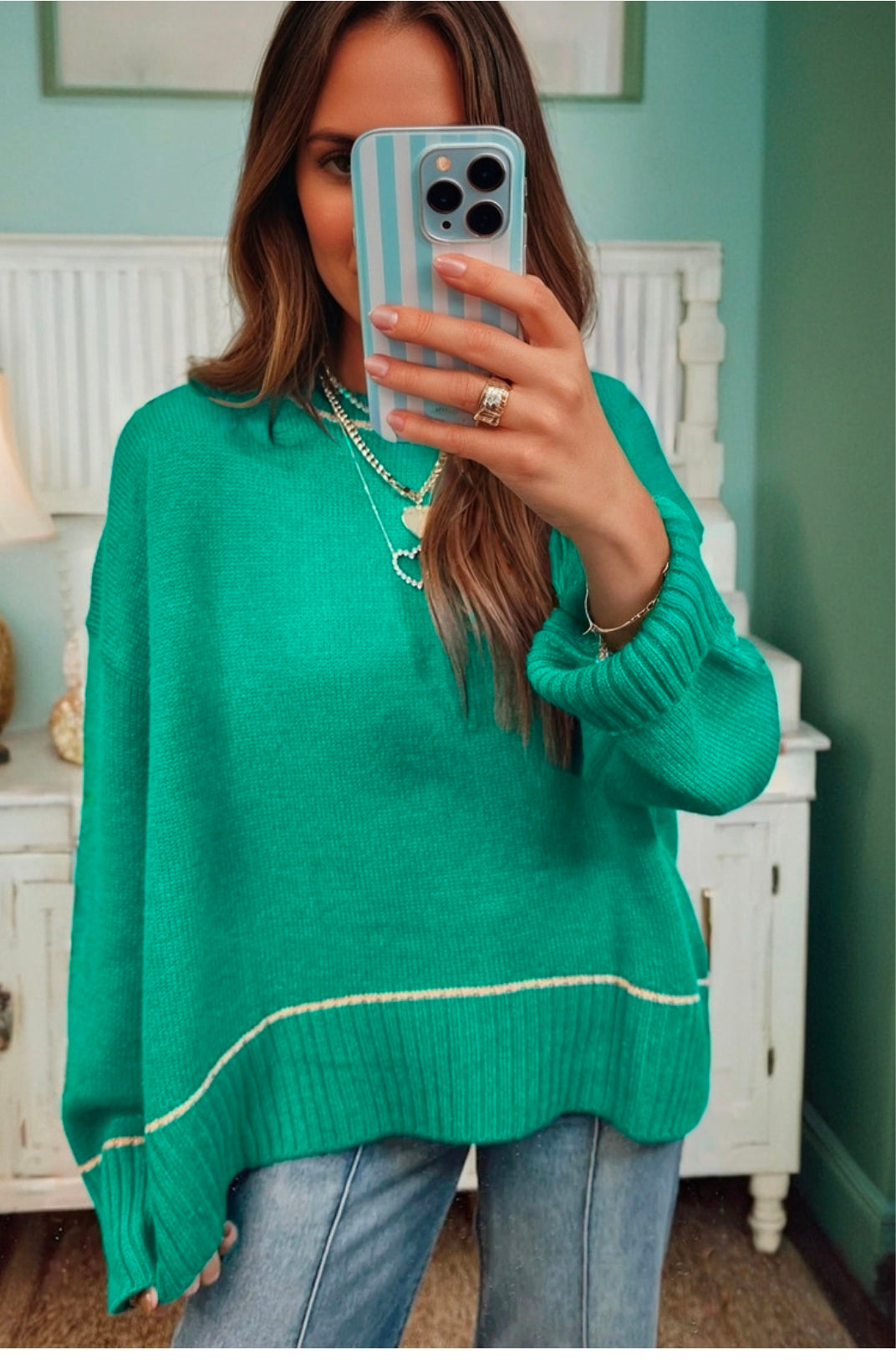 Saturday Sweater in Sea Green