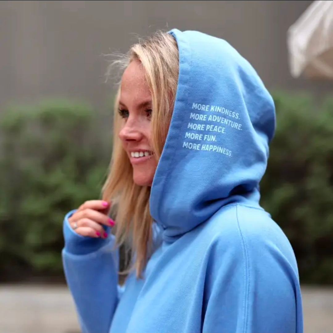 Kindness Hidden Message Hoodie Cobalt
