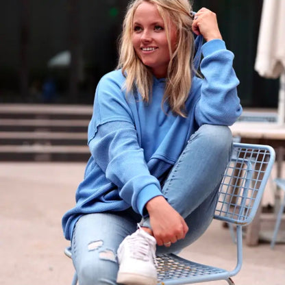 Kindness Hidden Message Hoodie Cobalt