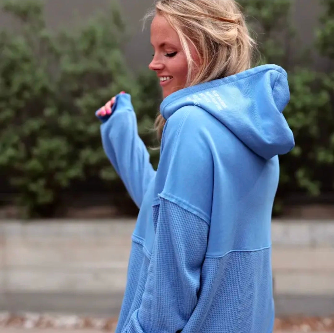 Kindness Hidden Message Hoodie Cobalt
