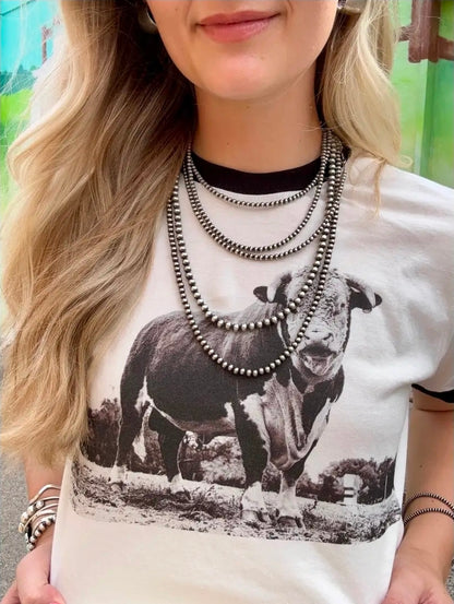 The Horned Bull Ringer Tee