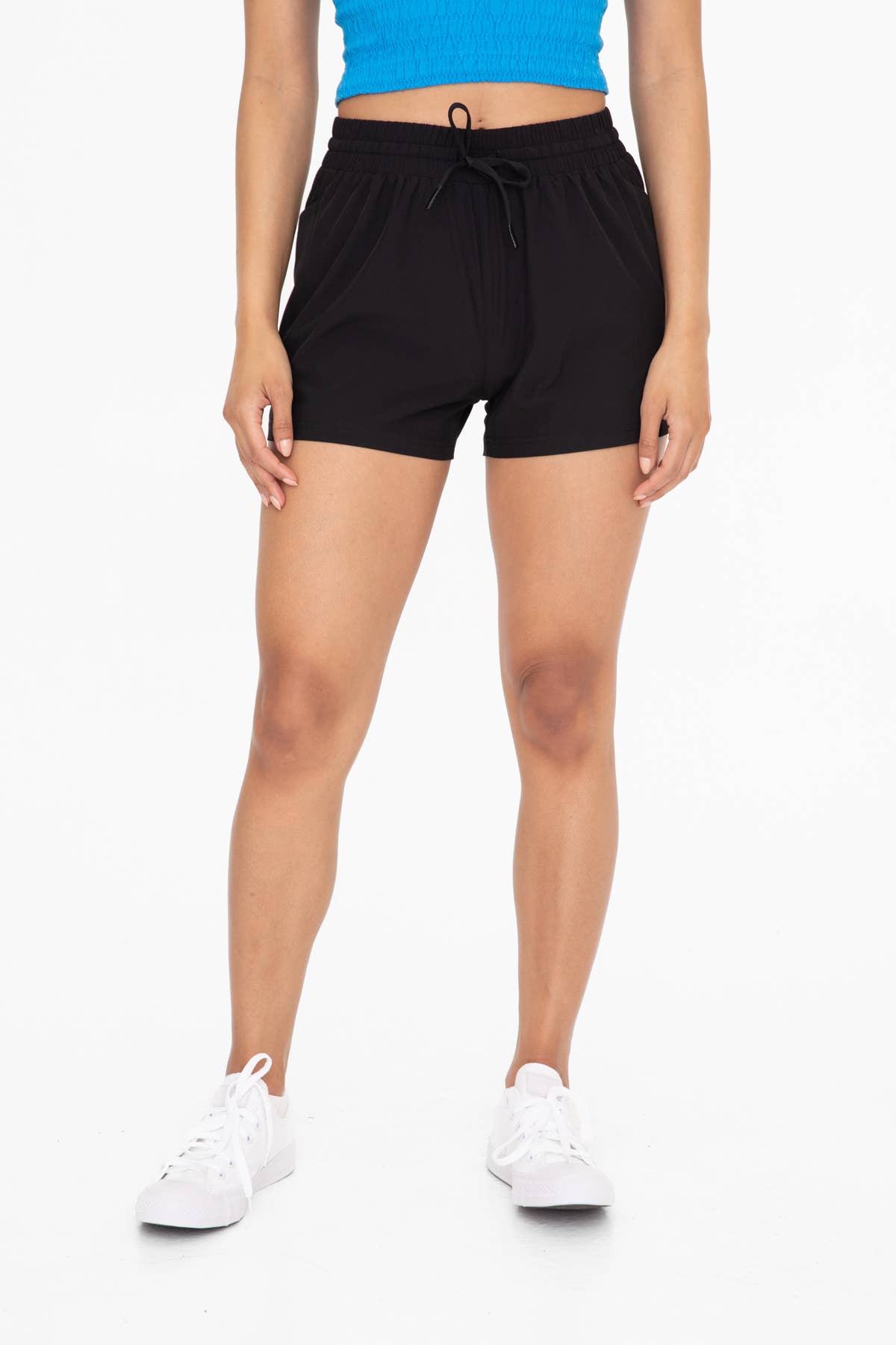 Drawstring Pocket Athleisure Shorts