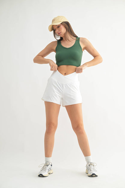 Crossover Waist Running Shorts