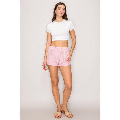 Low Rise Boxer Shorts with Buttons at Front