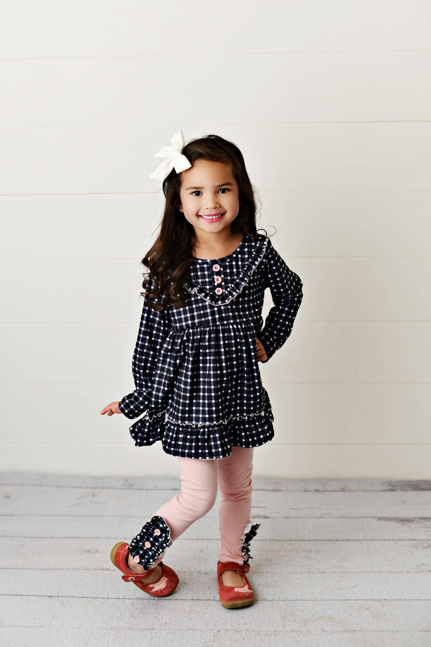 Lillibet Navy Pink Gingham Set