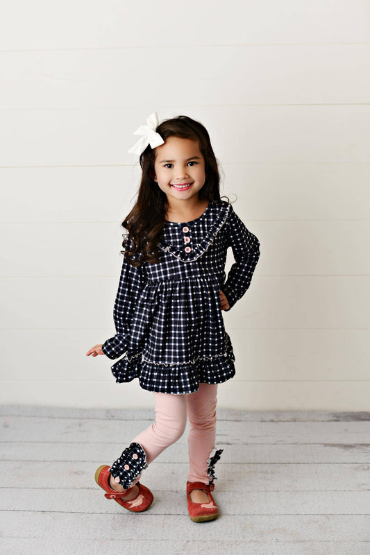 Lillibet Navy Pink Gingham Set