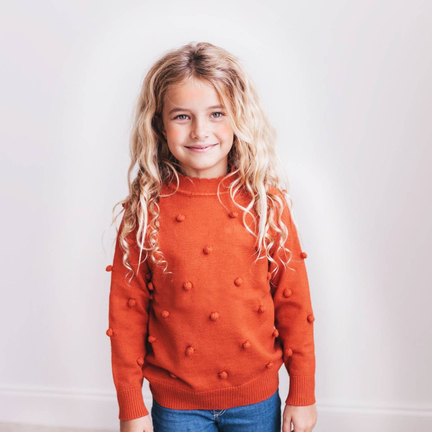 Dottie Pom Pom Sweater Rust