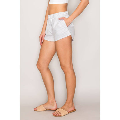 Low Rise Boxer Shorts with Buttons at Front