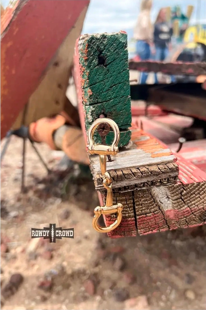 Snazzy Snaffle Scarf Slide Gold
