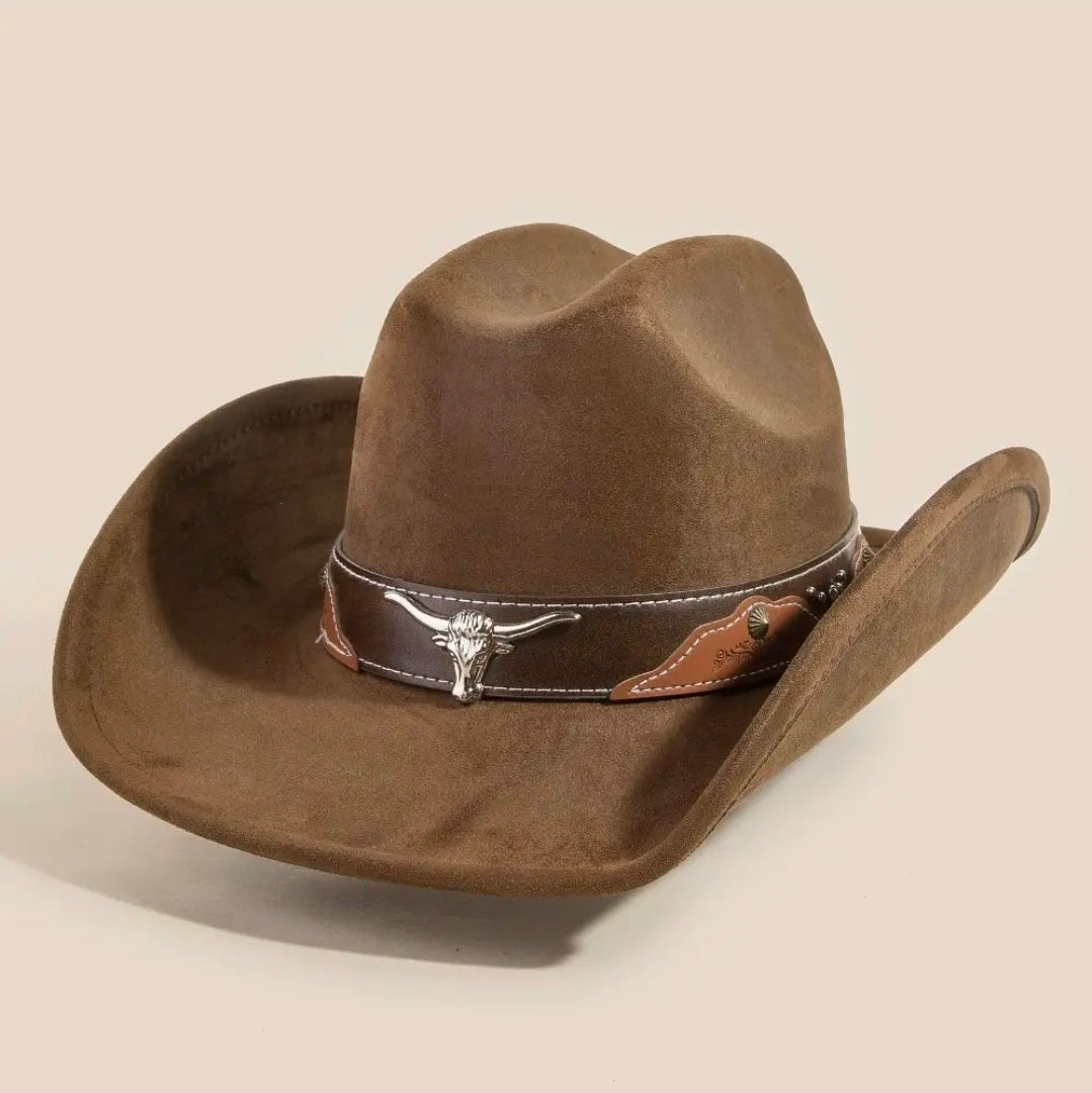 Long Horn Embellished Hat