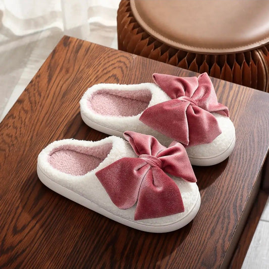 Pink Bow Slippers