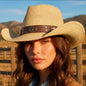 Longhorn Strap Straw Hat