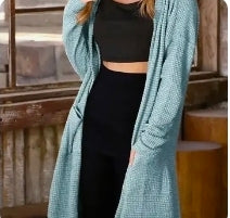 Knit Cardigan Blue