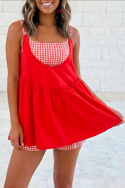 Farrah 2 Piece Mini Dress Red
