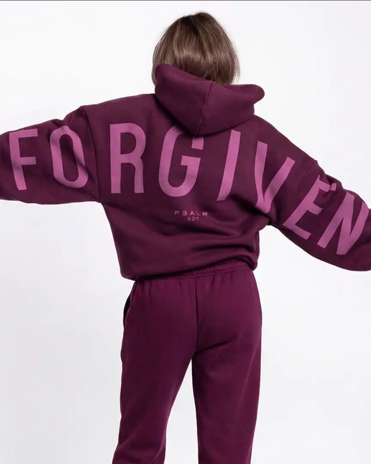 GLO Kingdom Essential Hoodie Forgiven Dark Cherry