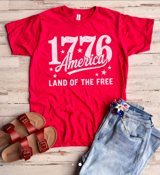 1776 America Tee Red