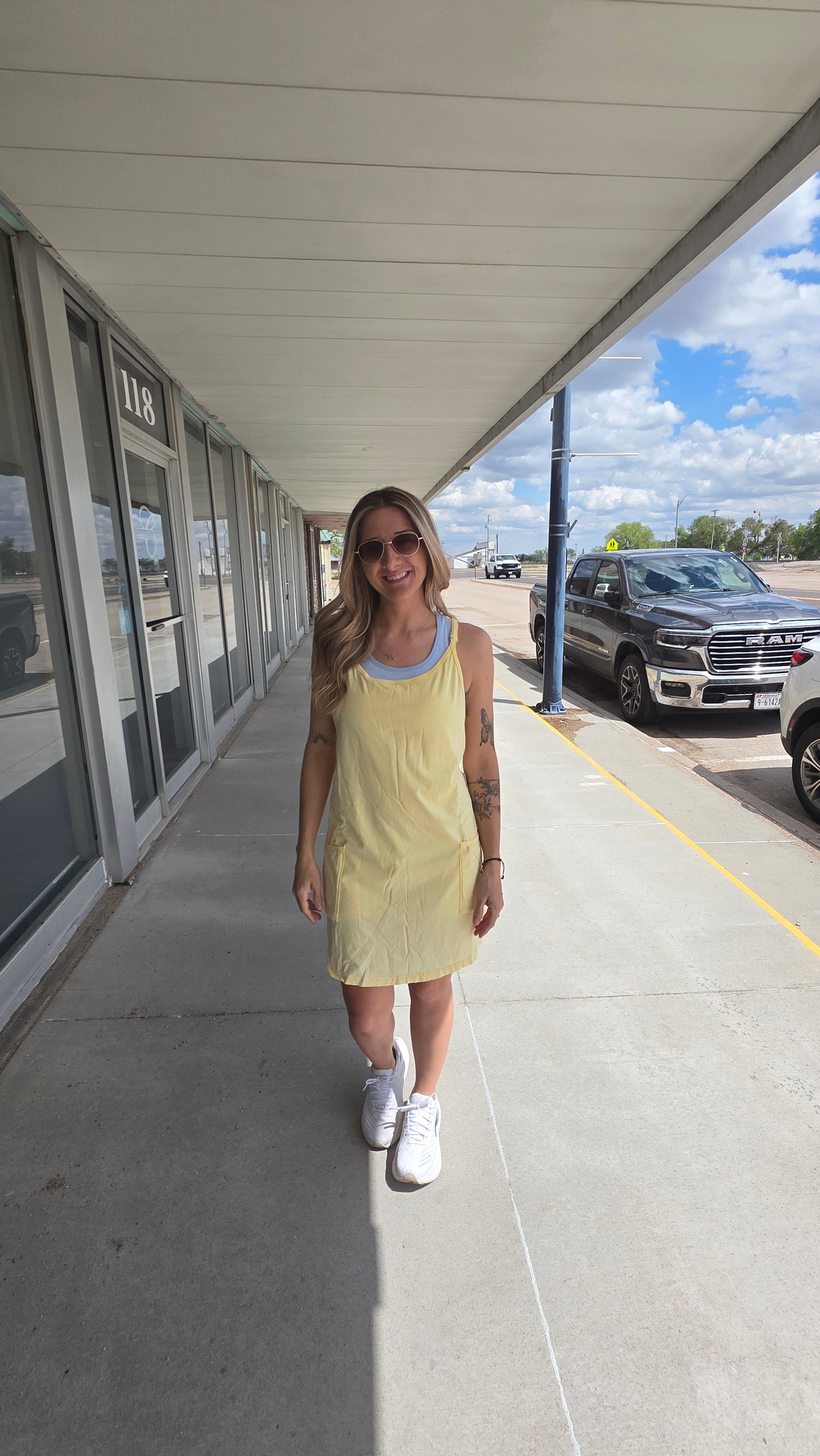 On the Go Shorts Dress Butter Yellow