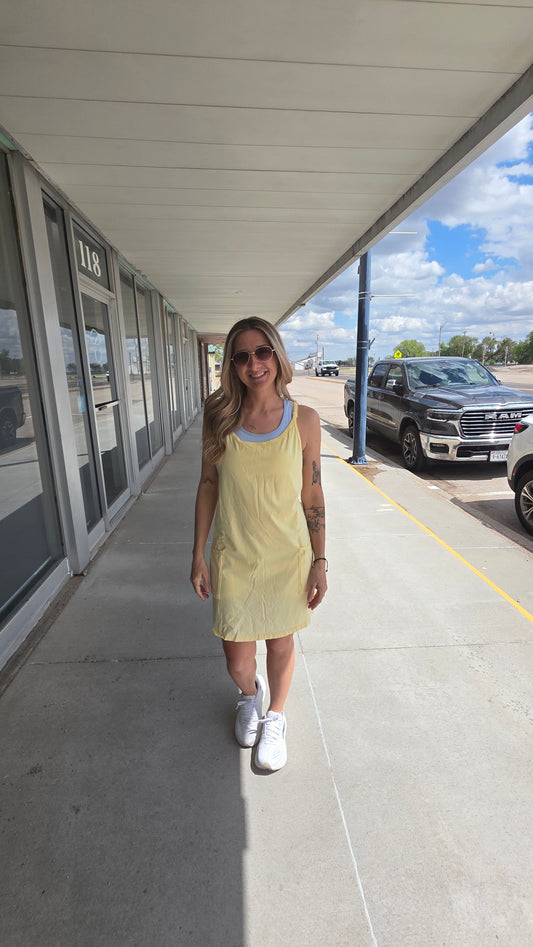 On the Go Shorts Dress Butter Yellow