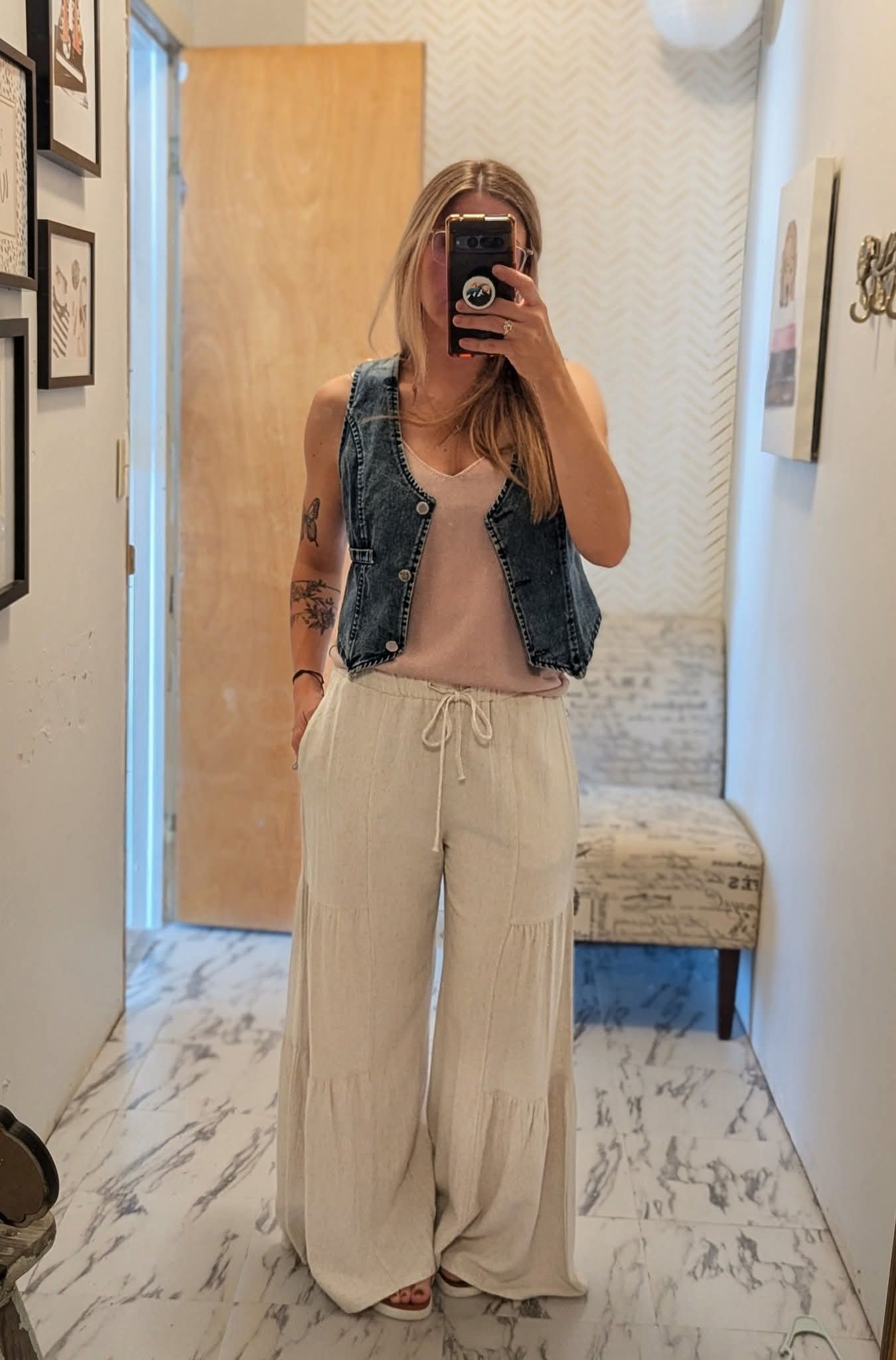 Miranda Denim Vest Dark Blue