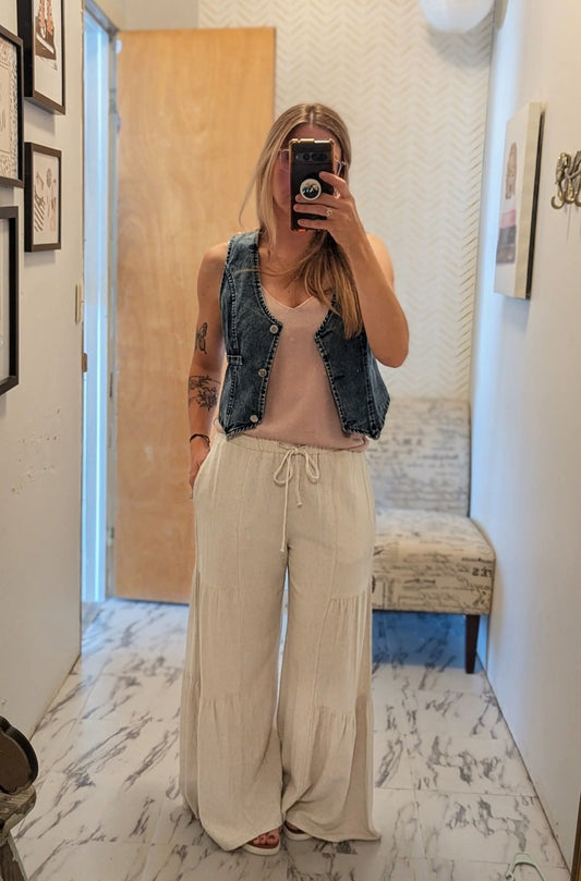 Miranda Denim Vest Dark Blue