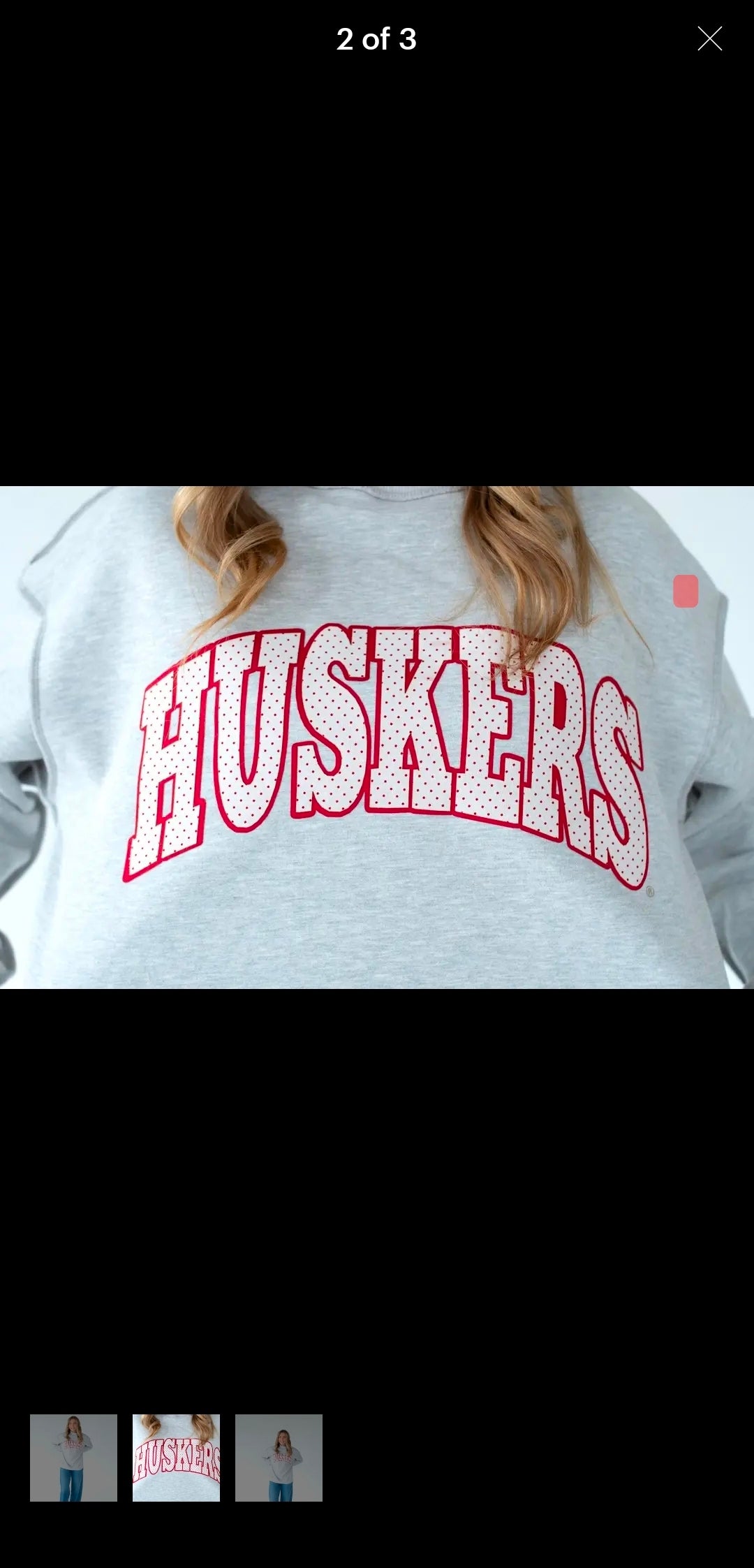 Huskers Polka Dot Mockneck