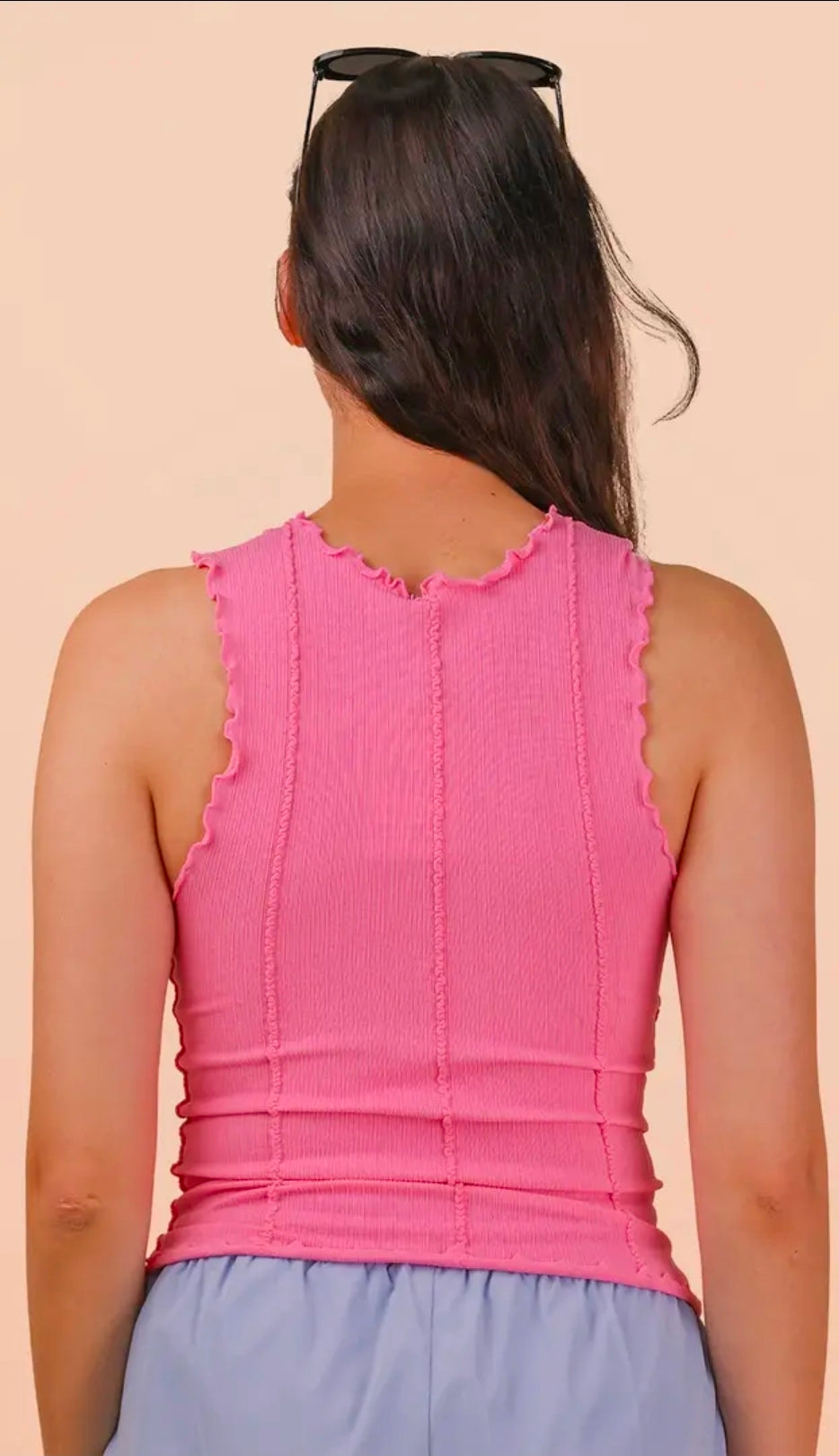 Pretty in Pink Lettuce Edge Tank