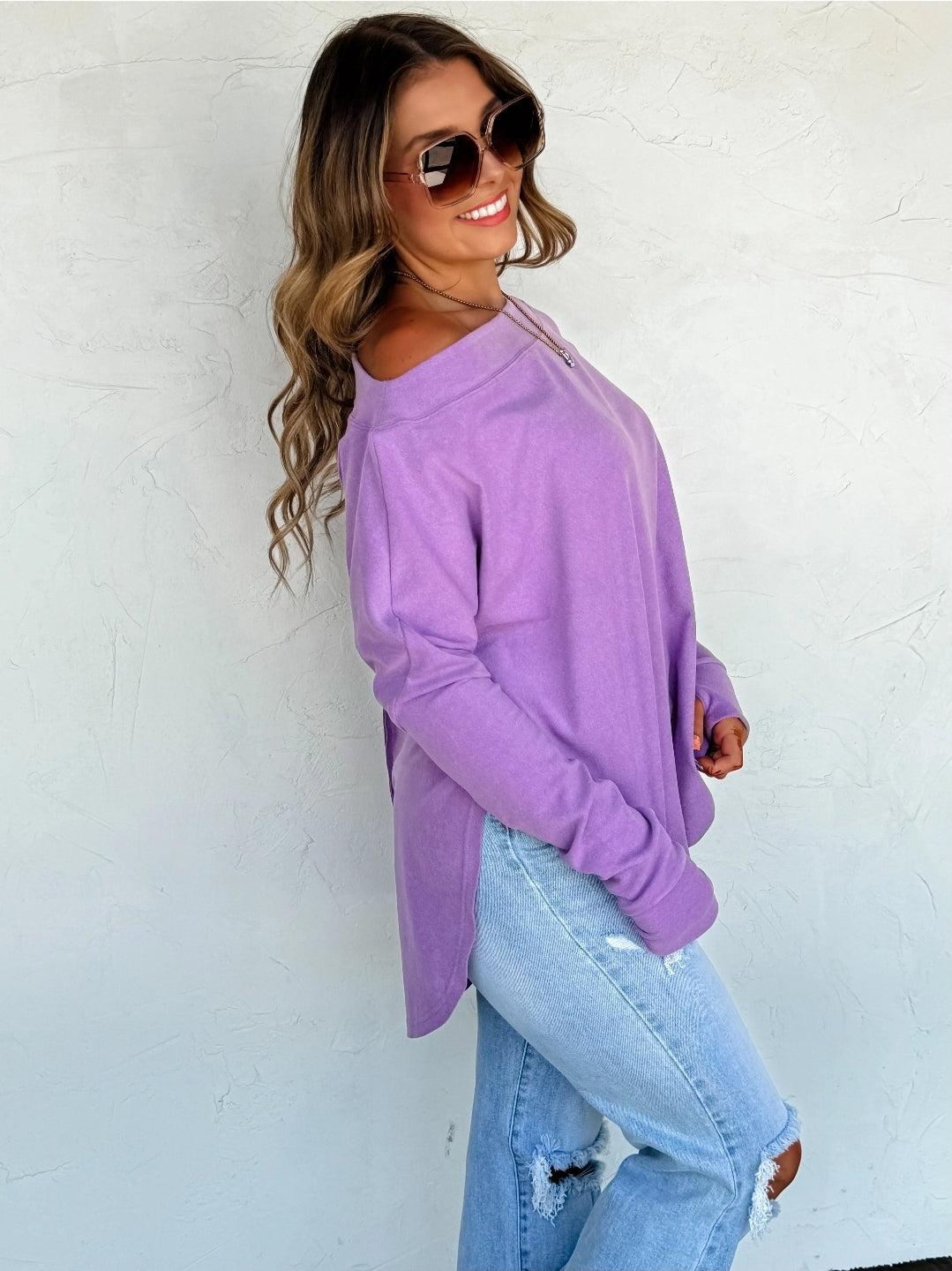 Fall Zoey Sweatshirt Lavender
