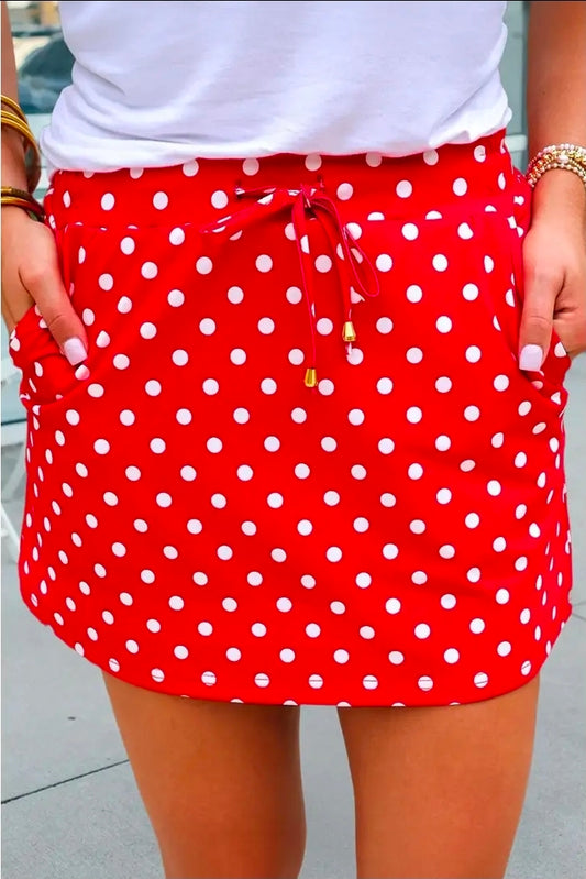 Britte Red Polka Dot Skort