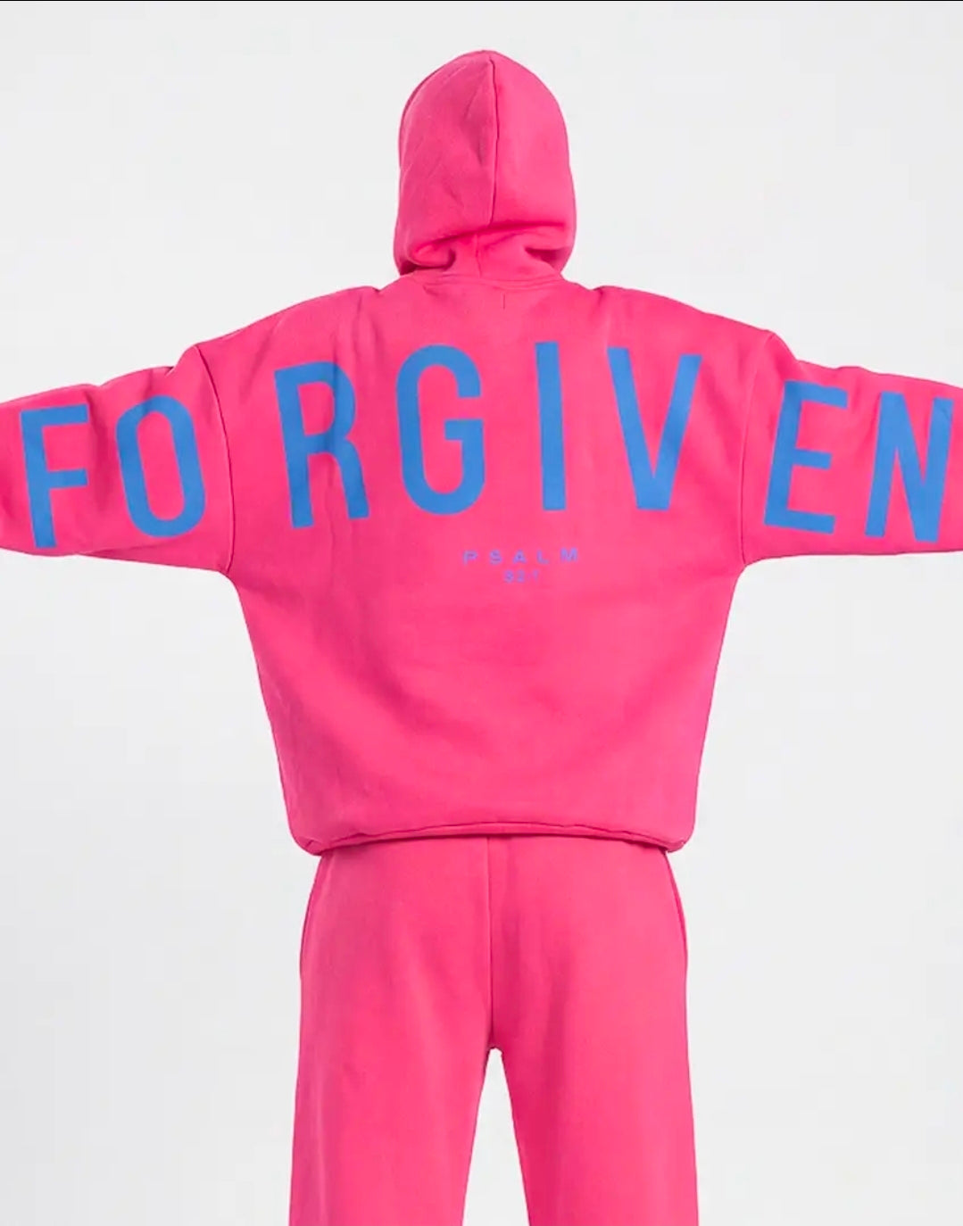 GLO Kingdom Essentials Hoodie Forgiven Hot Pink