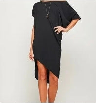 Black Off Shoulder Midi Dress