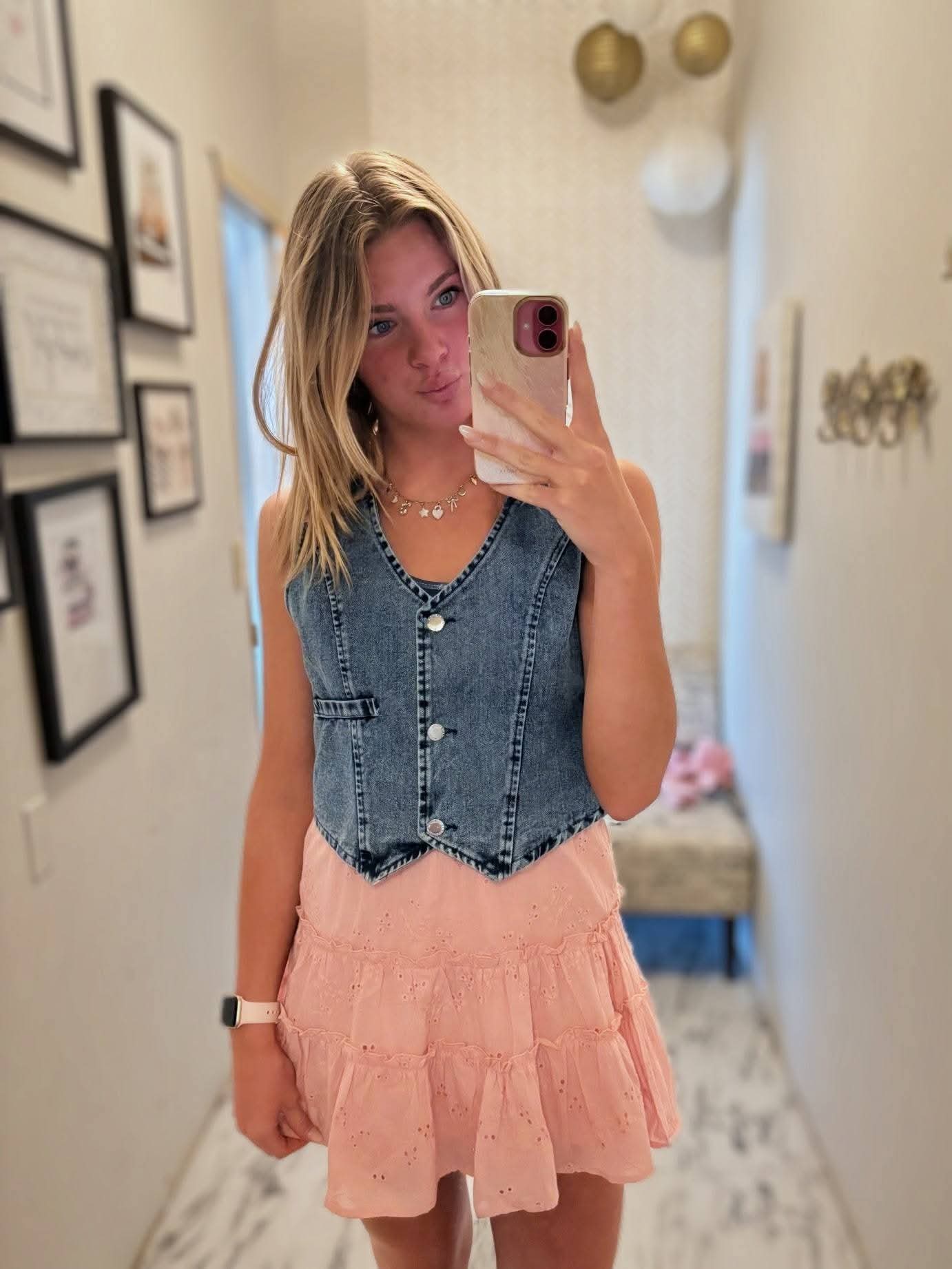 Miranda Denim Vest Light Blue