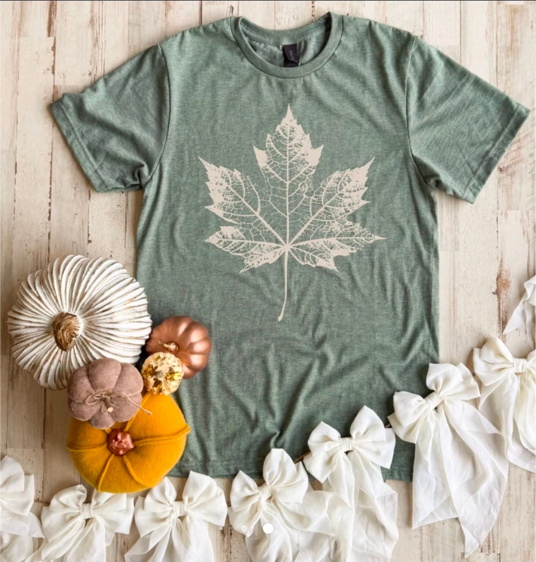 Fall Leaf Tee Olive