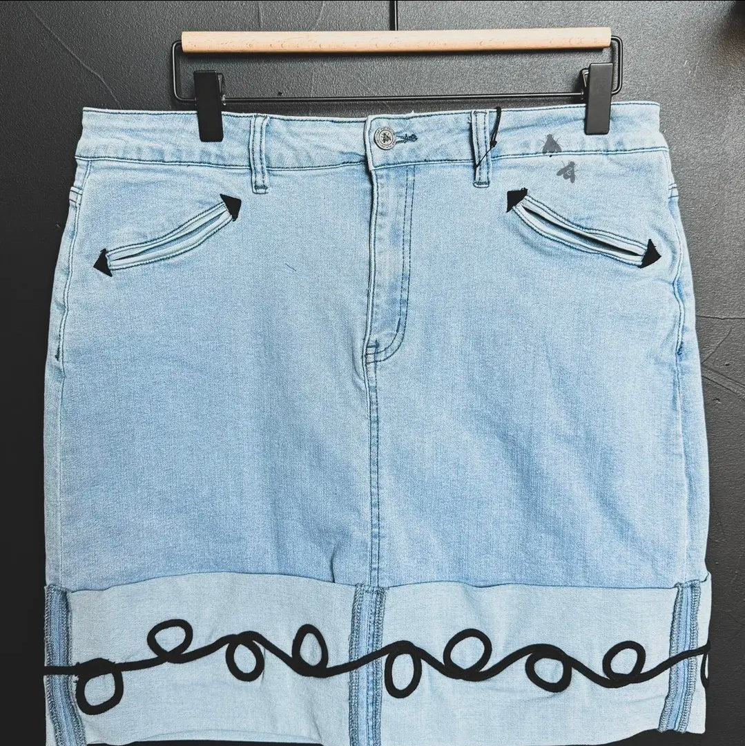 Howdy Hemline Denim Skirt