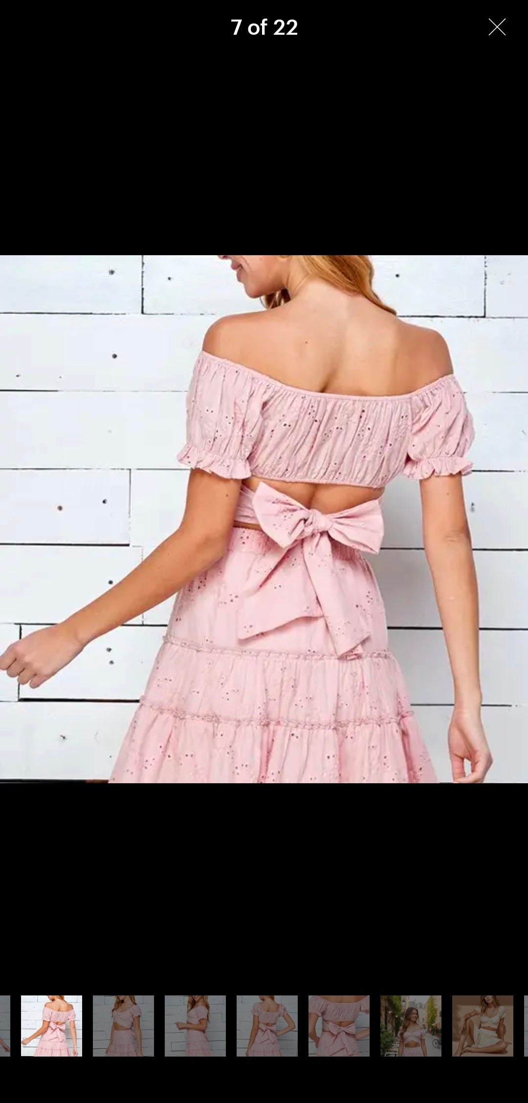 Savannah Eyelet Top and Skirt Set