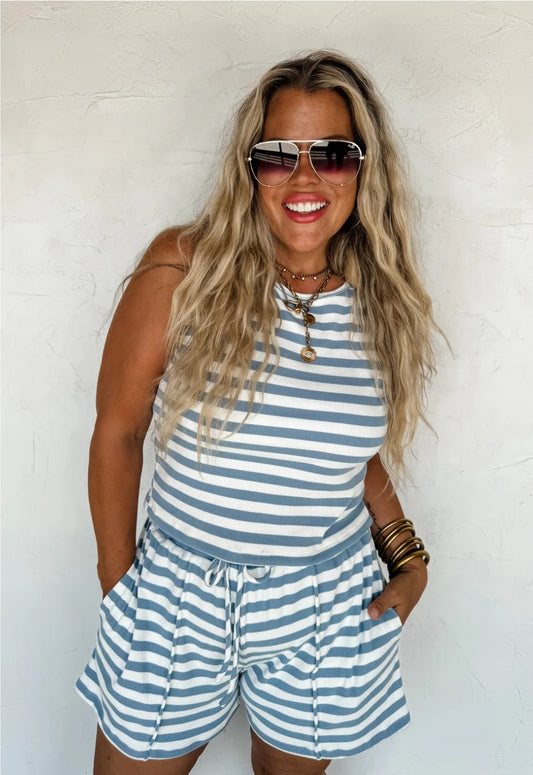 Haven Blue Striped Tank