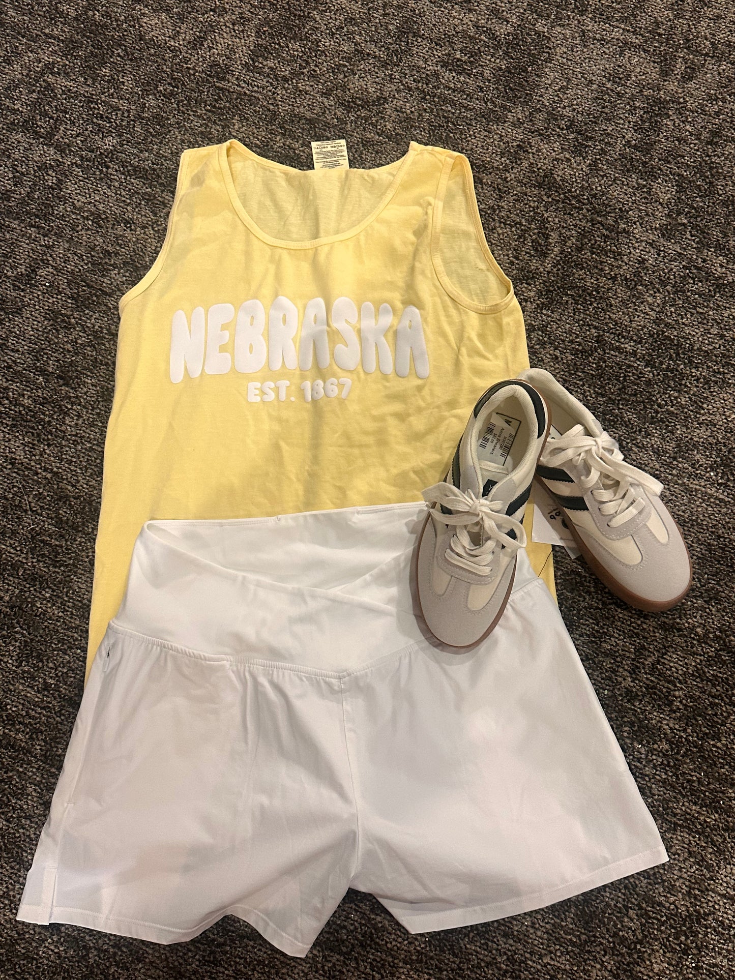 Nebraska Puff Tank Butter Yellow