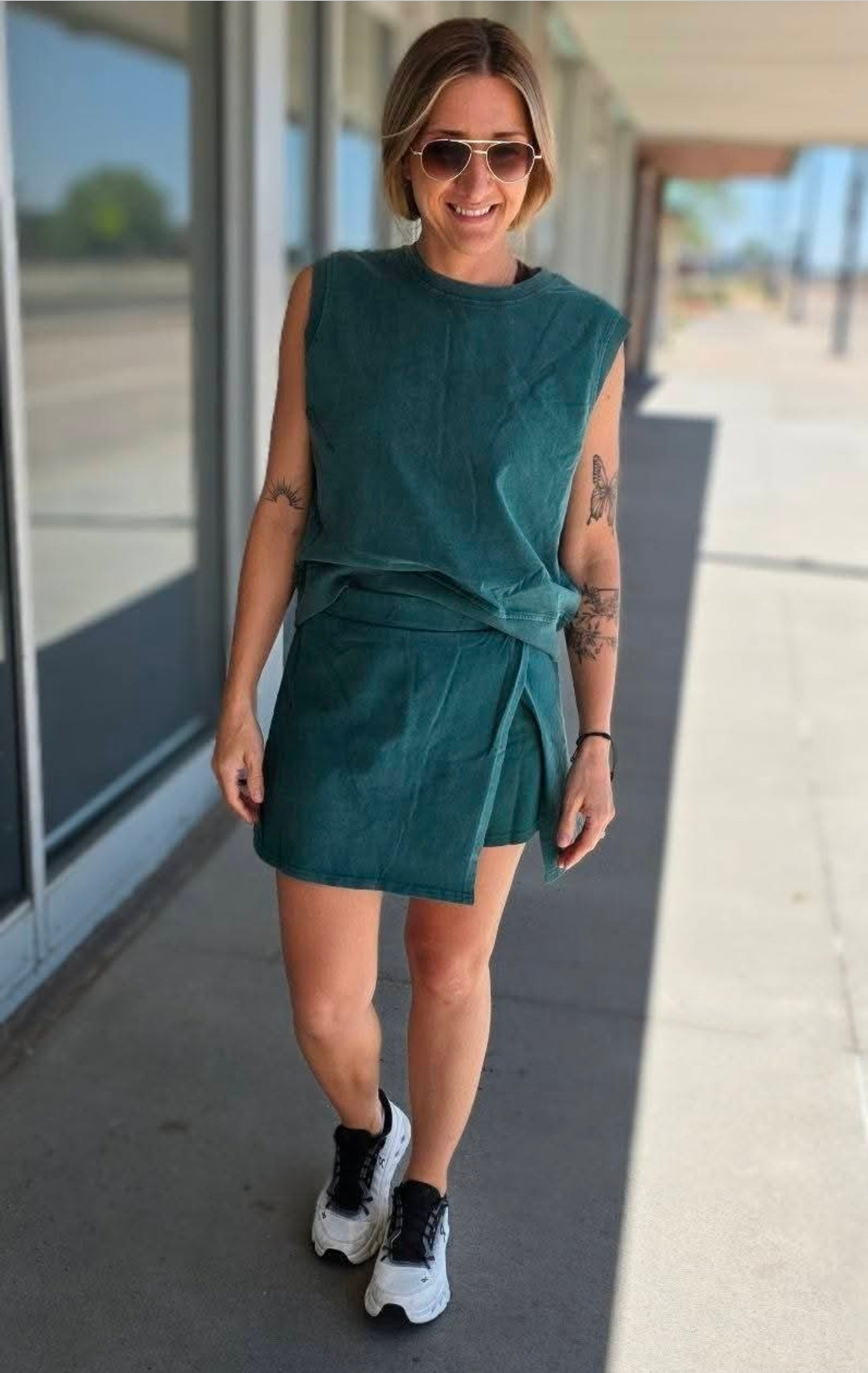 Sleeveless Top and Skort Set