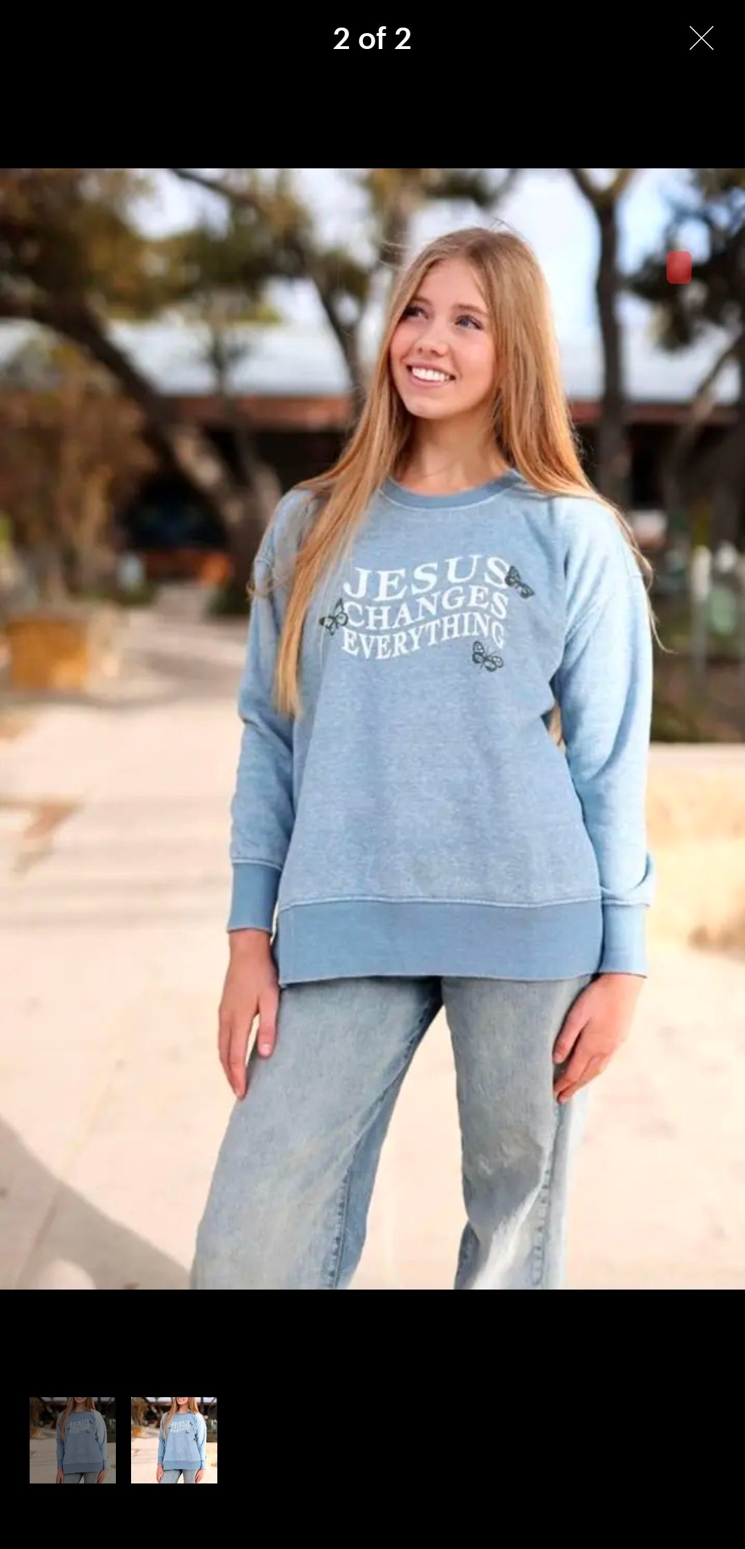 Jesus Changes Everything Crew in Blue Jean