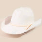 Braided Strap Embroidered Suede Hat
